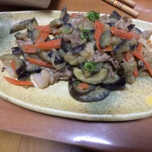 なすと豚肉味噌炒め